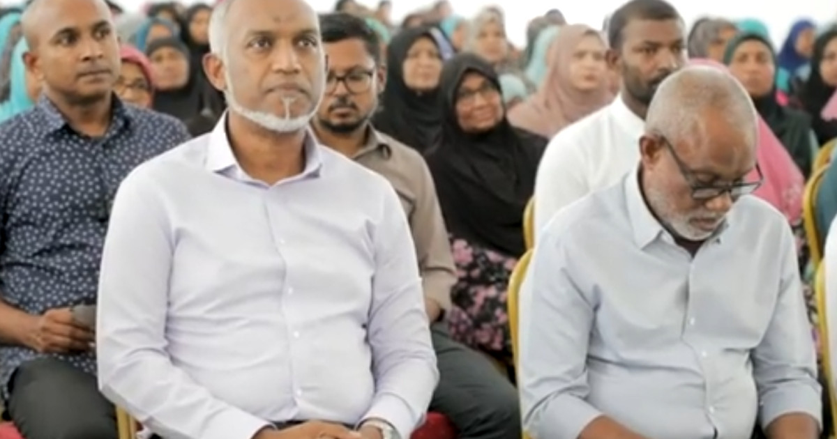 Airport alhaanethaneh ninmaanee L atholhuge rayyithunge adu ahaigen, rayyithunna faidhaa vaane gothah: raeesuljumhooriyya.